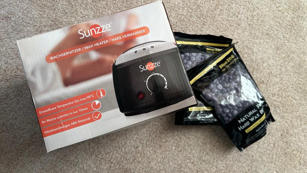 Sunzze wax set | hars verwarmer en hars pearls, Ophalen of Verzenden, Gebruikt, Overige typen