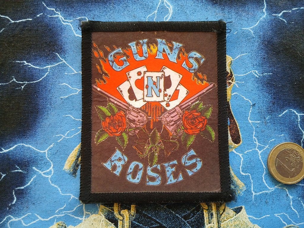 Guns N' Roses  4 aces  printed patch 9, Ophalen of Verzenden, Nieuw, Kleding