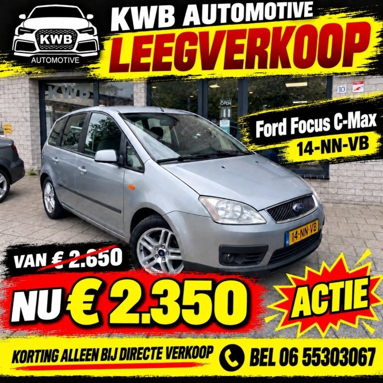 Ford Focus C-MAX 1.8-16V First Edition | Airco APK | NAP, Gebruikt, 1287 kg, 4 cilinders, Euro 4