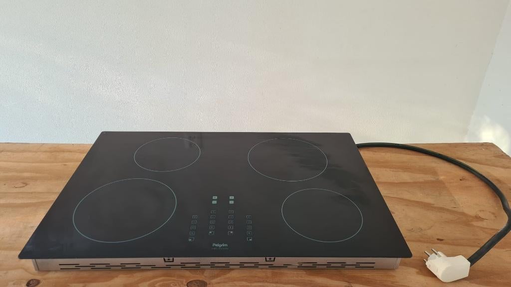Inductiekookplaat 80cm 4 kookzones, Ophalen, 4 kookzones, Zo goed als nieuw, Inbouw