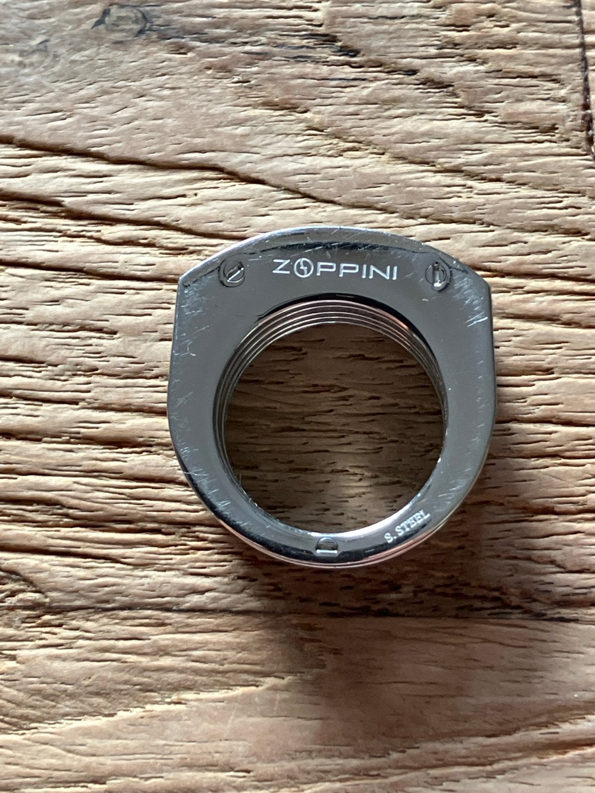 Zoppini RVS Ring - Stijlvol en Modern, Sieraden, Tassen en Uiterlijk, Ringen, 18 tot 19, Gebruikt, Dame of Heer, Zilver