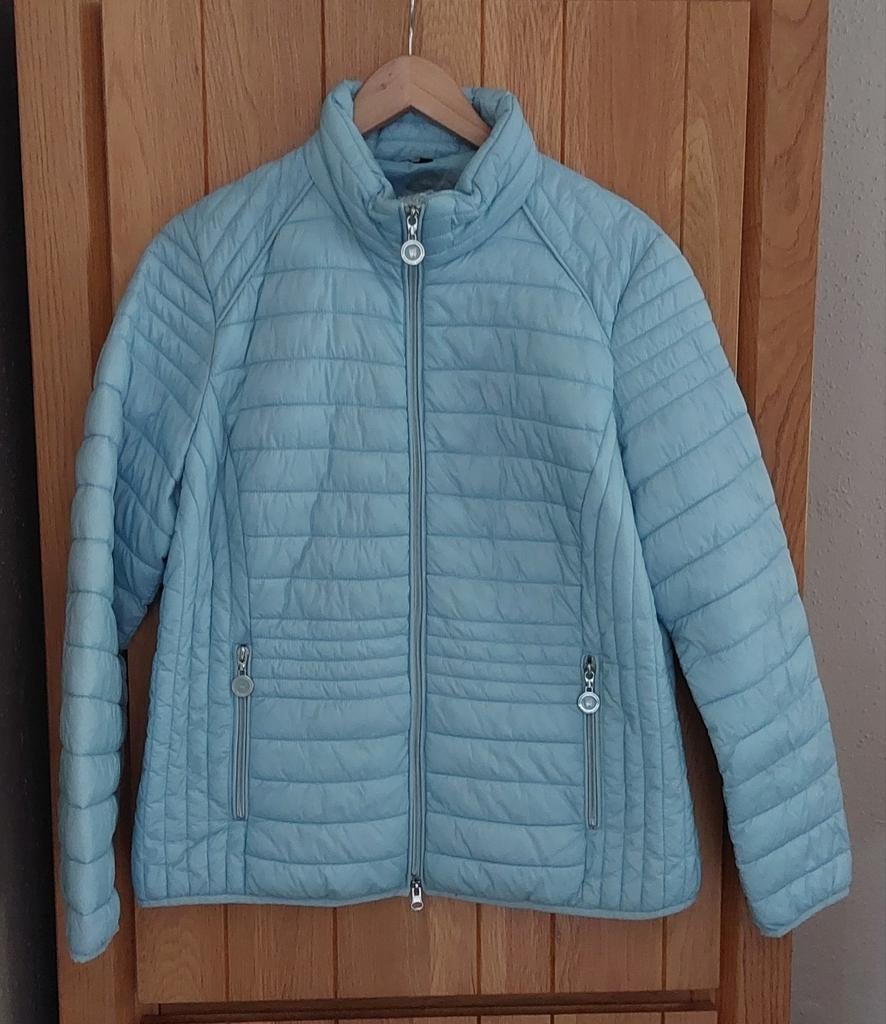 Barbara Lebek Lichtblauwe  Jas - Maat 42, Ophalen, Blauw, Maat 42/44 (L), Zo goed als nieuw
