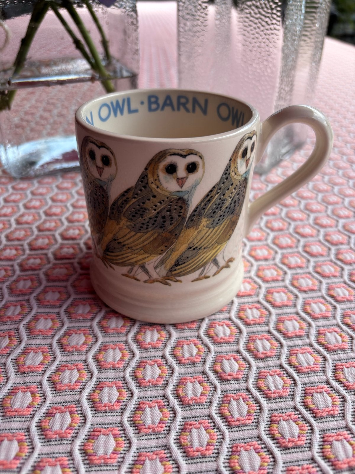 Emma Bridgewater Barn Owl 1/2 pint mok, Huis en Inrichting, Keuken | Servies, Ophalen of Verzenden, Zo goed als nieuw, Overige stijlen