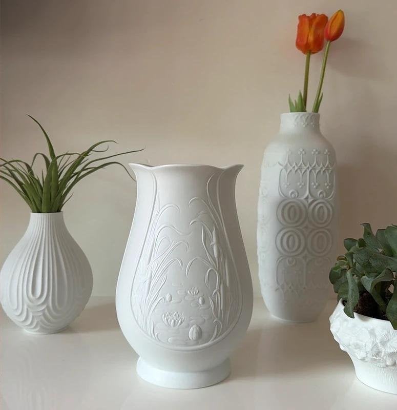 Seltmann Weiden biscuit porseleinen vaas, 23 cm, Wit, Ophalen of Verzenden, Zo goed als nieuw