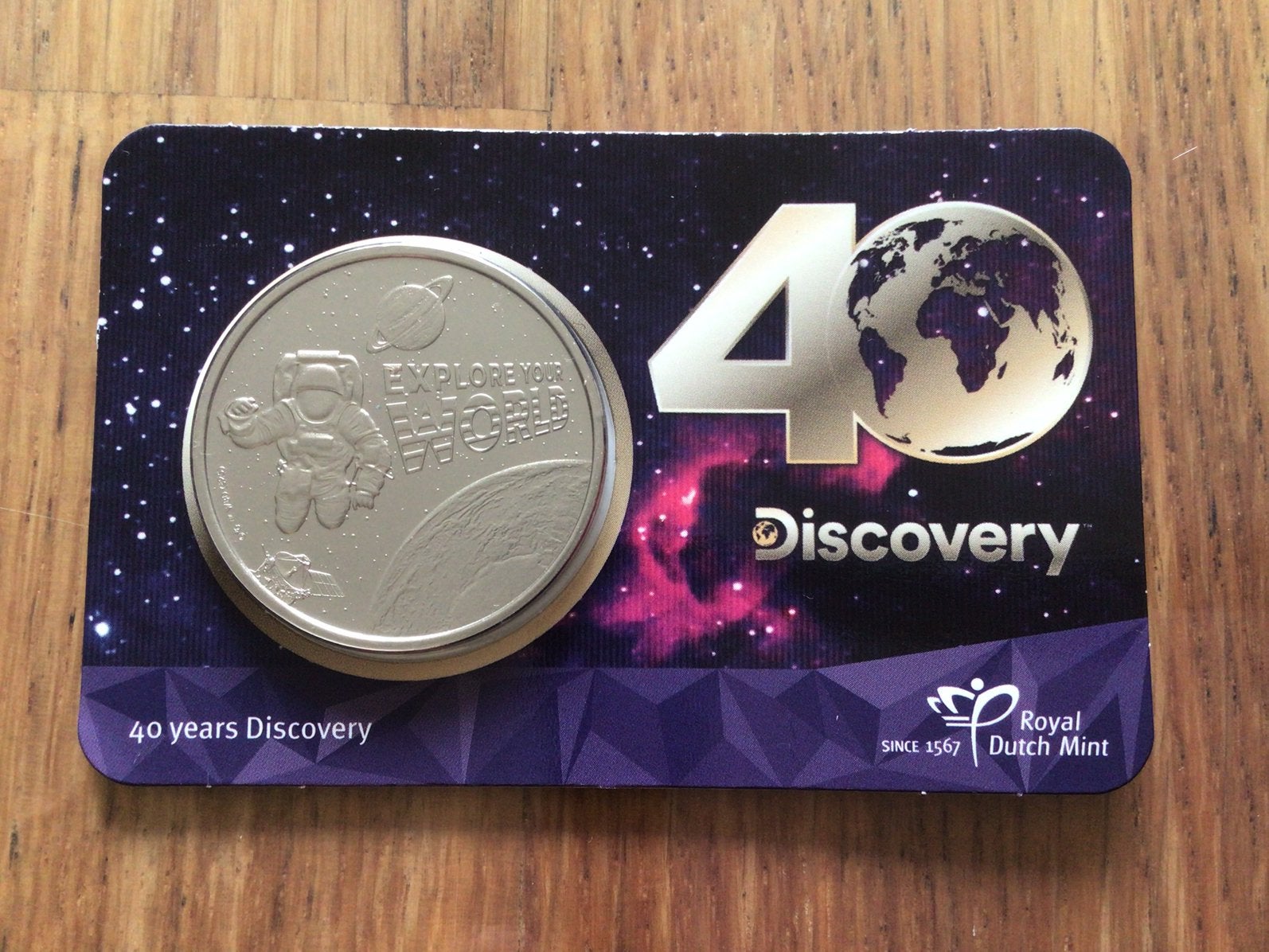 Penning in coincard: 40 jaar Discovery, Postzegels en Munten, Munten | Europa | Euromunten, Verzenden, Overige landen, 2 euro