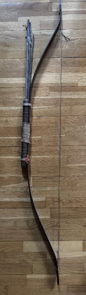 Replica antieke handboog 127 cm (met 3 pijlen), Ophalen