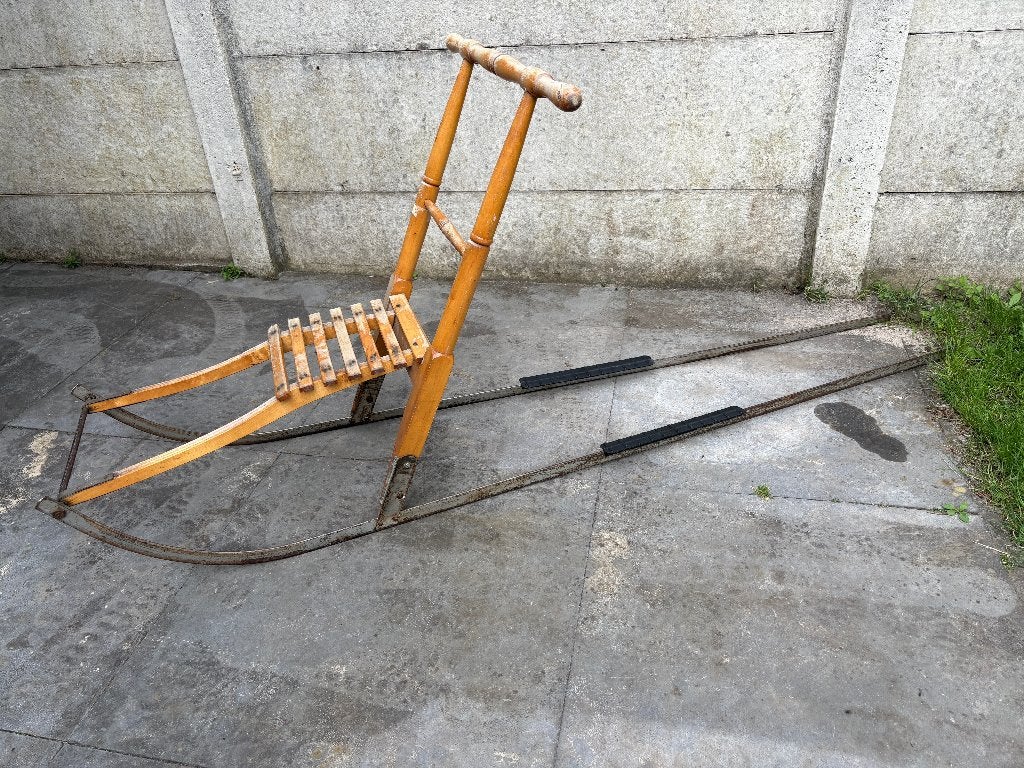 Vintage Noorse Stepslee / Kickslee (Duwslee), Ophalen, Gebruikt