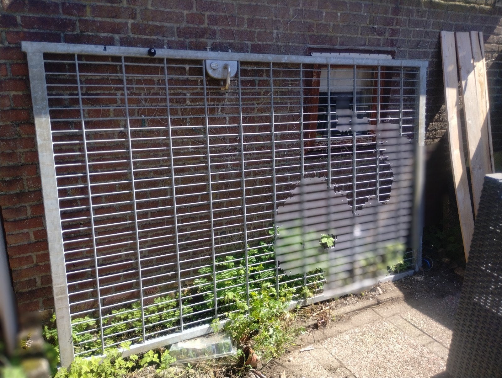 Gegalvaniseerd hekwerk / poort. looppoort, Tuin en Terras, Tuinpoorten, Ophalen, Zo goed als nieuw, IJzer, 200 cm of meer