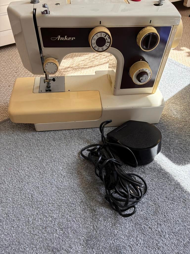 Vintage retro Anker 206 naaimachine met toebehoren, Ophalen of Verzenden, Gebruikt, Naaimachine, Overige merken