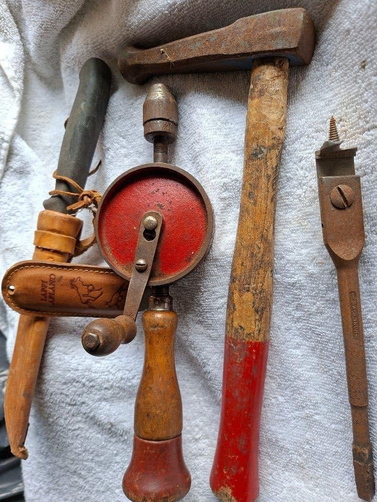 Lot vintage gereedschap & accessoires, Ophalen