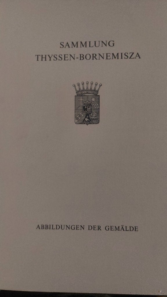 Sammlung THYSSEN - BORNEMISZA, Ophalen of Verzenden, Zo goed als nieuw, Catalogus