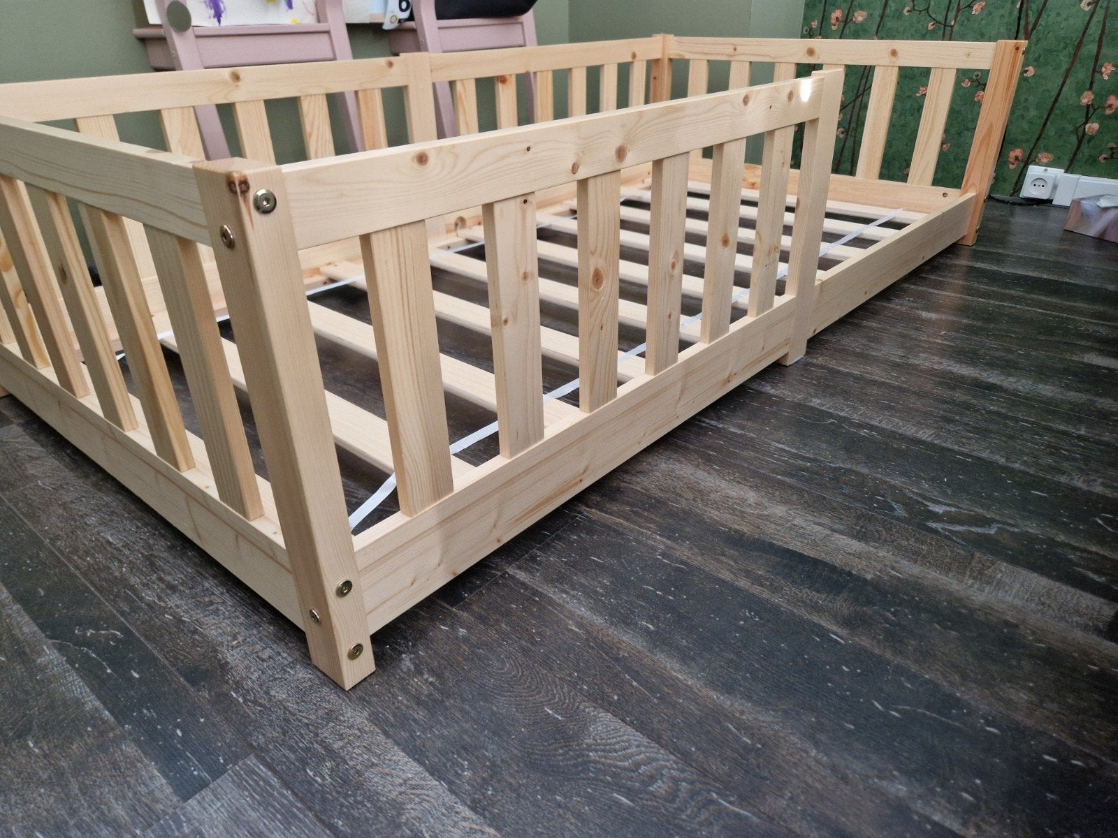 Houten kinderbed - Zo goed als nieuw, Ophalen, Scandinavisch, Natuurlijk, 190 cm of minder, Zo goed als nieuw