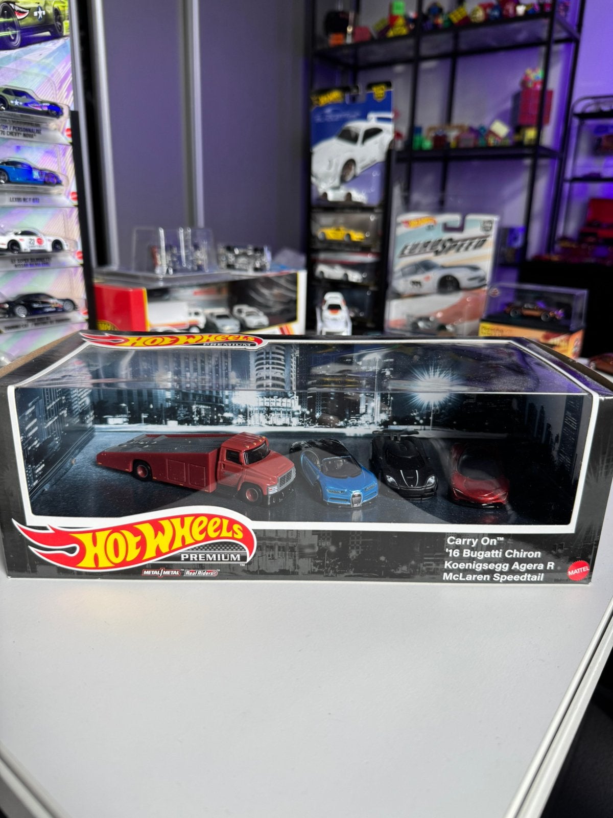 Hot Wheels Diorama Exotic Hyper car set, Ophalen of Verzenden, Zo goed als nieuw