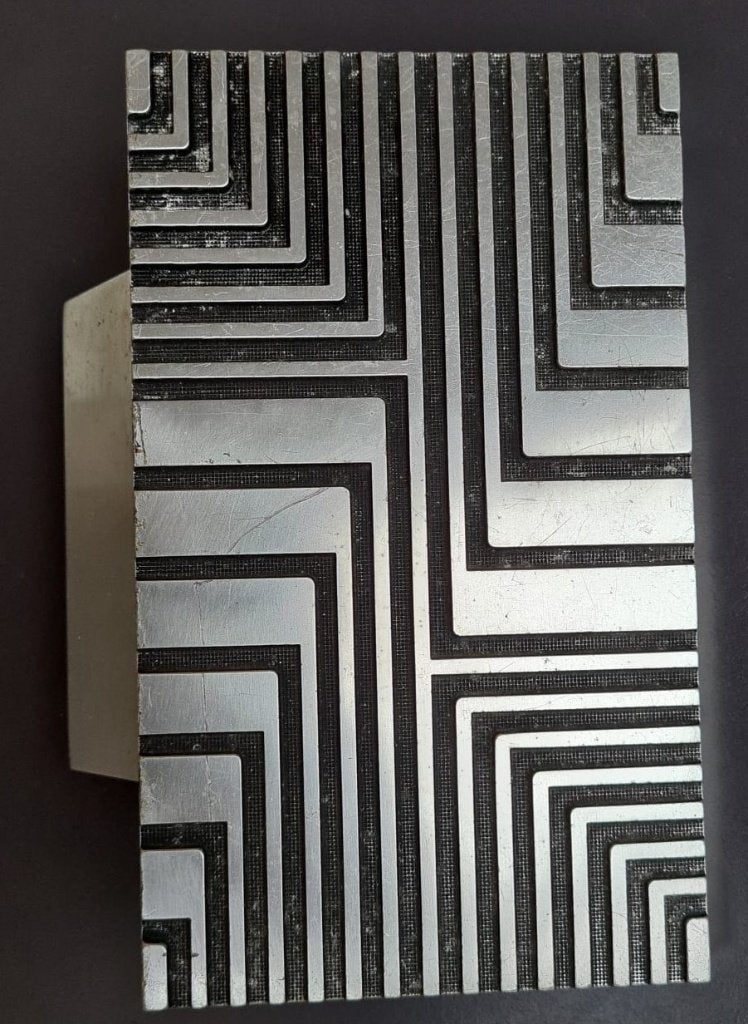 mid-century aluminium deurgreep, Geometric, GECO metall, Antiek en Kunst, Ophalen of Verzenden