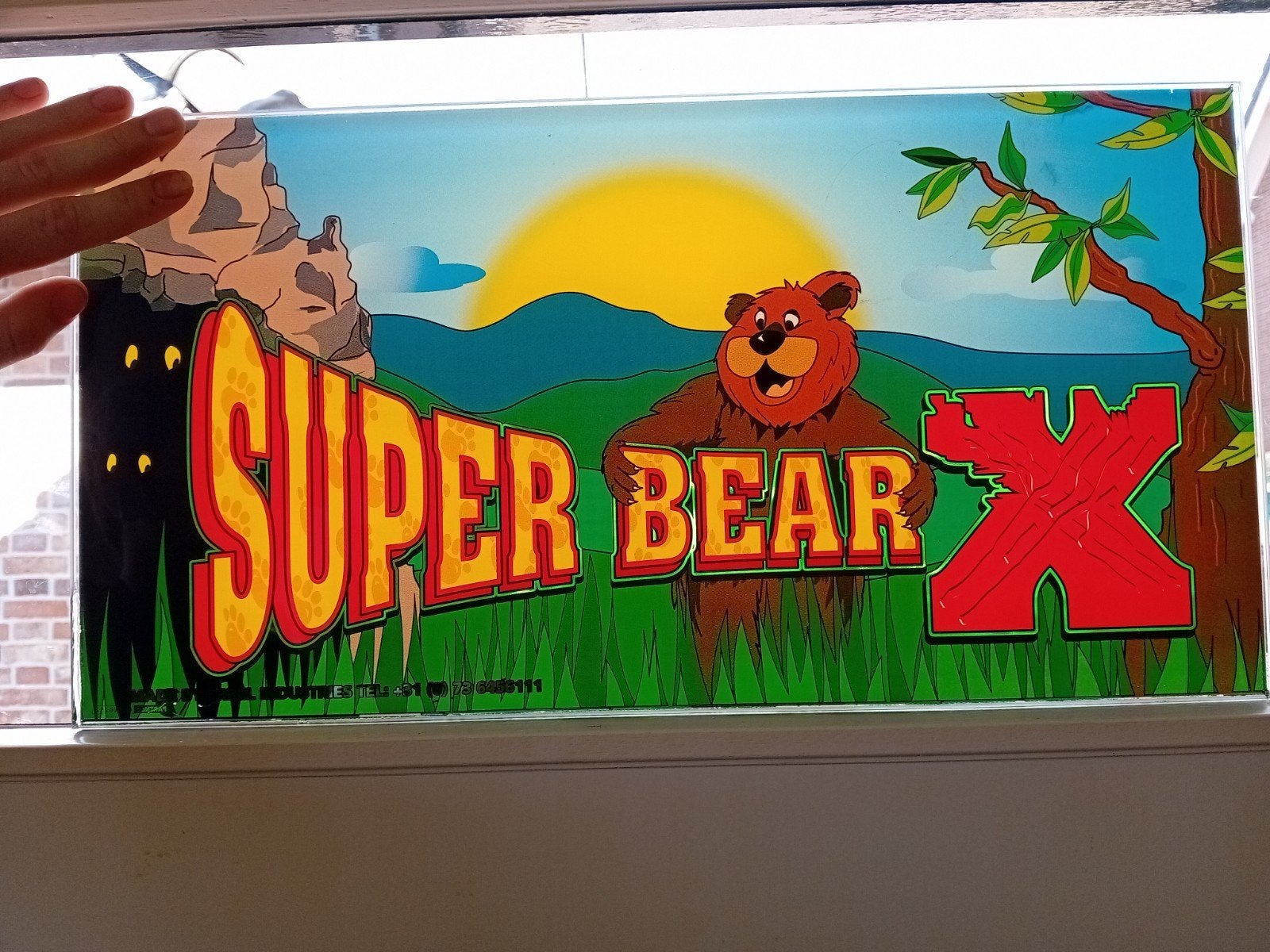 Super Bear X Arcade Spel Paneel 50x25cm, Verzamelen, Automaten | Gokkasten en Fruitautomaten, Euro, Ophalen, Zo goed als nieuw