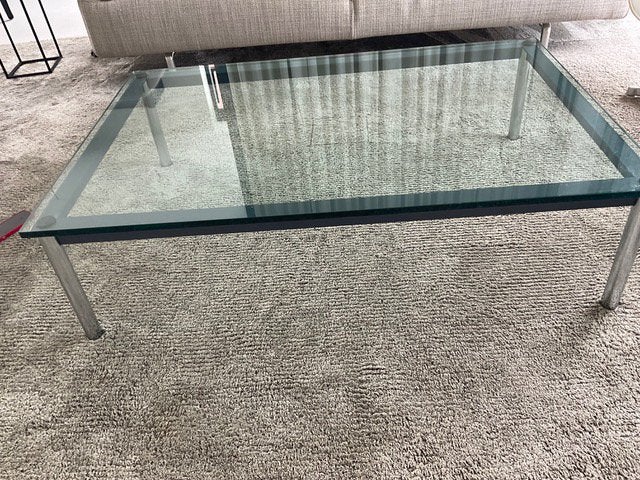 LC10 Prachtige salontafel van  Le Corbusier by Cassina, Ophalen, 100 tot 150 cm, 50 tot 100 cm, Rechthoekig