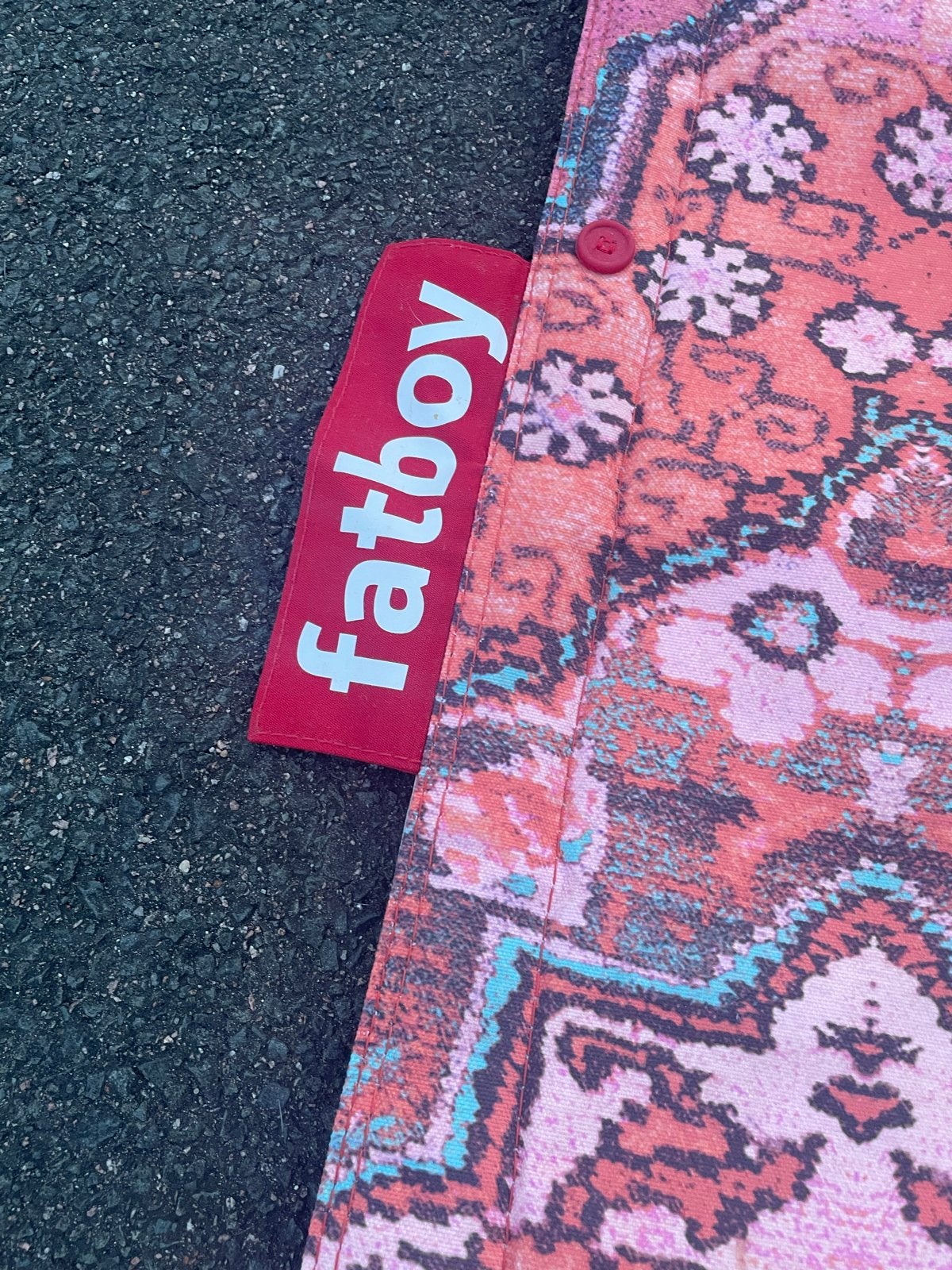 Fatboy non-flying carpet - Perzisch tapijt - Roze/Oranje, 100 tot 150 cm, Zo goed als nieuw, Roze, Rechthoekig