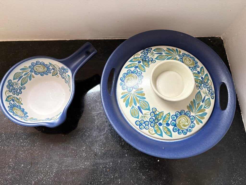 FIGGJO FLAME WARE ZGAN. UNIEK DECOR TOR VIKING JAREN 70, Ophalen of Verzenden, Zo goed als nieuw, Overige stijlen, Bord(en)