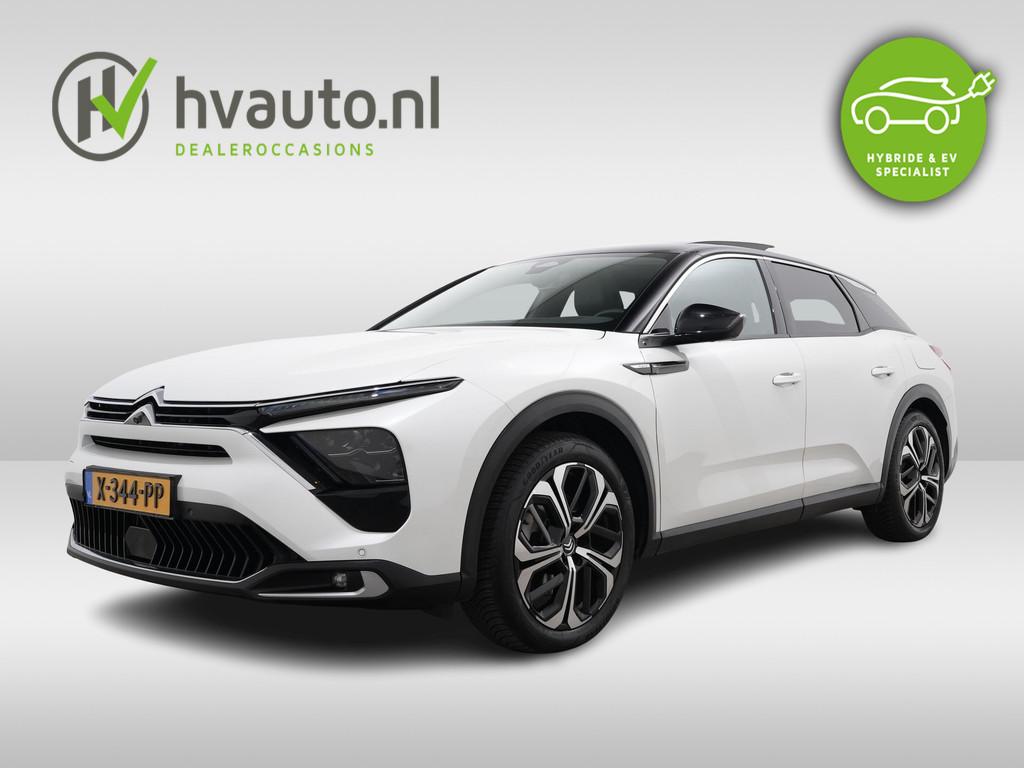 Citroën C5 X 1.6 PLUG-IN HYBRID 225PK SHINE EAT8 SOH 94.78%, Auto's, Citroën, 1350 kg, Gebruikt, 4 cilinders, Wit