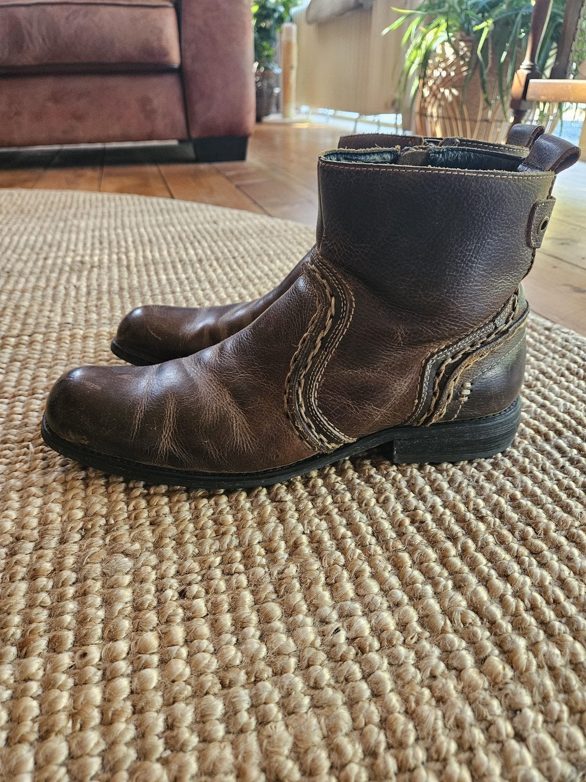 Bed Stu heren “cowboy” laarzen, maat 43, Ophalen of Verzenden, Zo goed als nieuw, Bruin, Boots