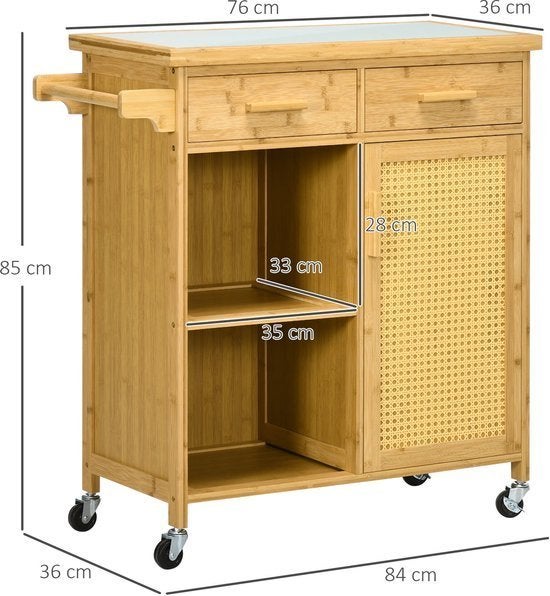 Keukentrolley – Keukenwagen – Serveerwagen – Opbergwagen, Corvance B.V., Verzenden, Nieuw, Corvancebol@gmail.com