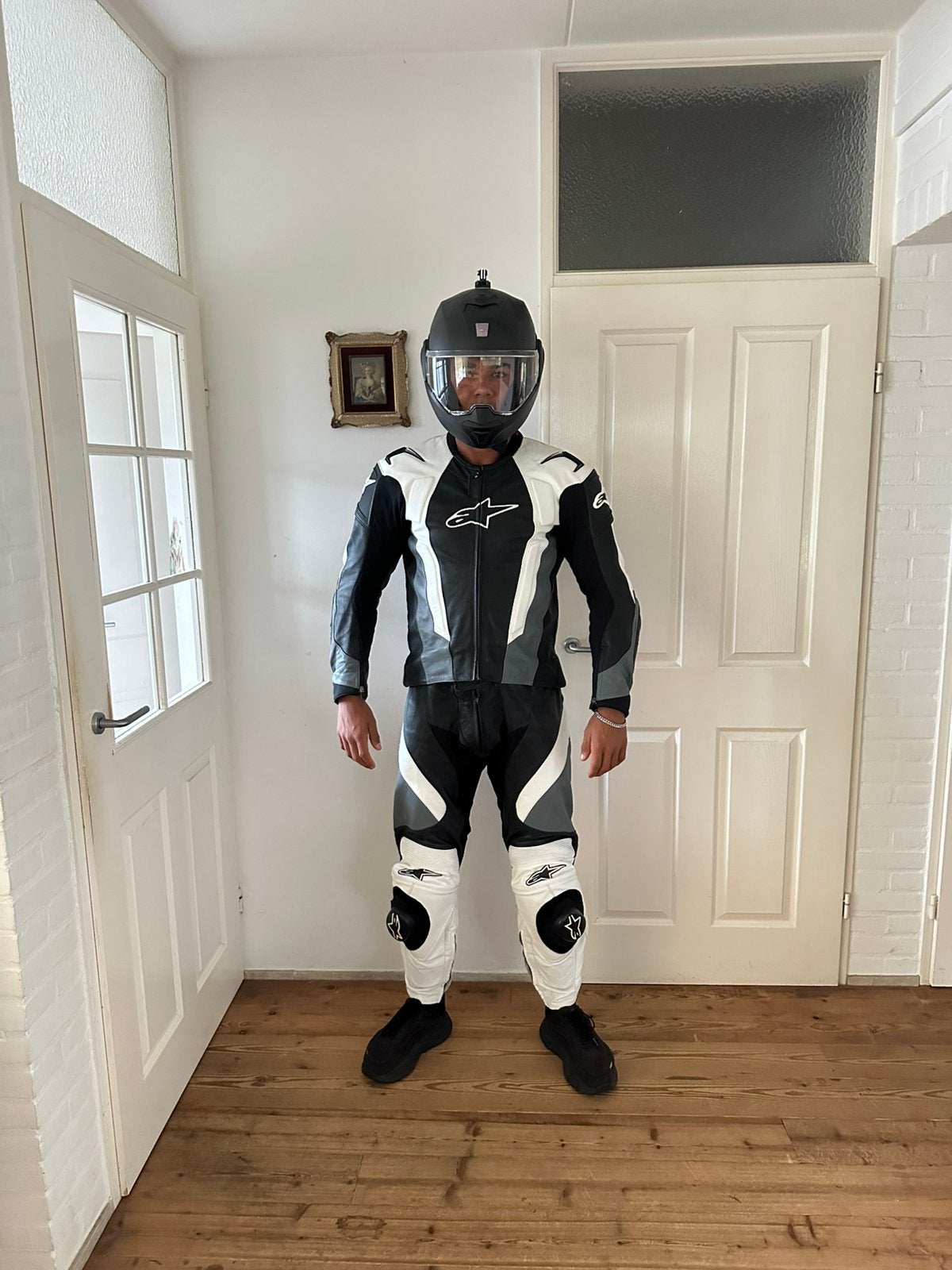 Alpinestars leren combipak (jas en broek), Motoren, Kleding | Motorkleding, Ophalen of Verzenden, Tweedehands, Heren, Combipak