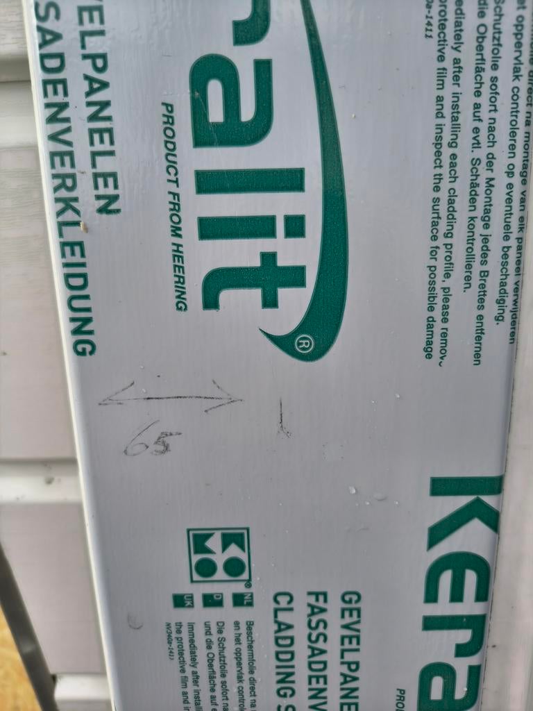 Keralit classic wit houtnerf, Minder dan 4 cm, Overige materialen, Nieuw, Ophalen of Verzenden