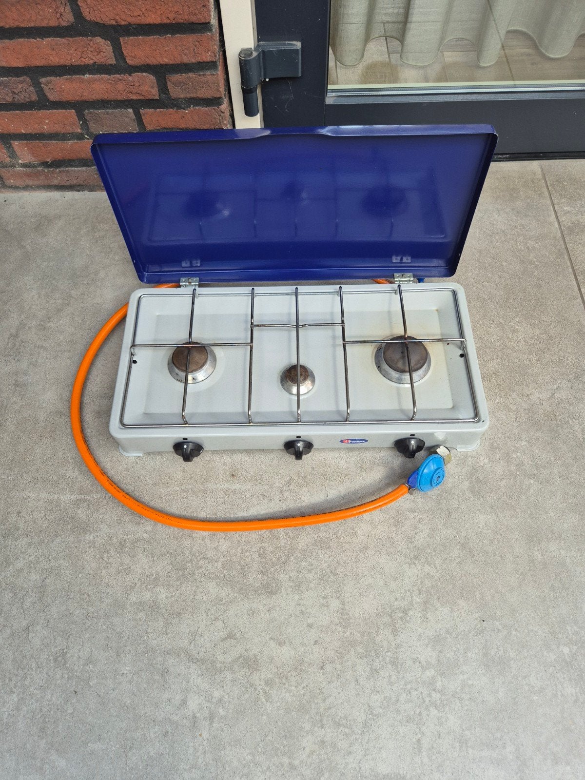 Draagbaar 3-pits gasfornuis met gasslang, Ophalen