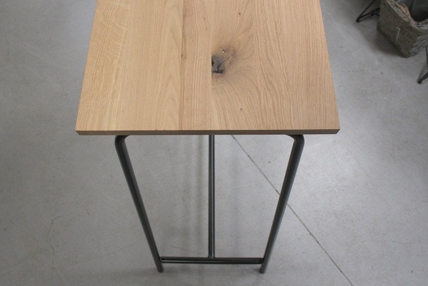 Mooie smalle bartafel JIMMY Jess Design metaal eikenhout, Huis en Inrichting, Ophalen, Nieuw