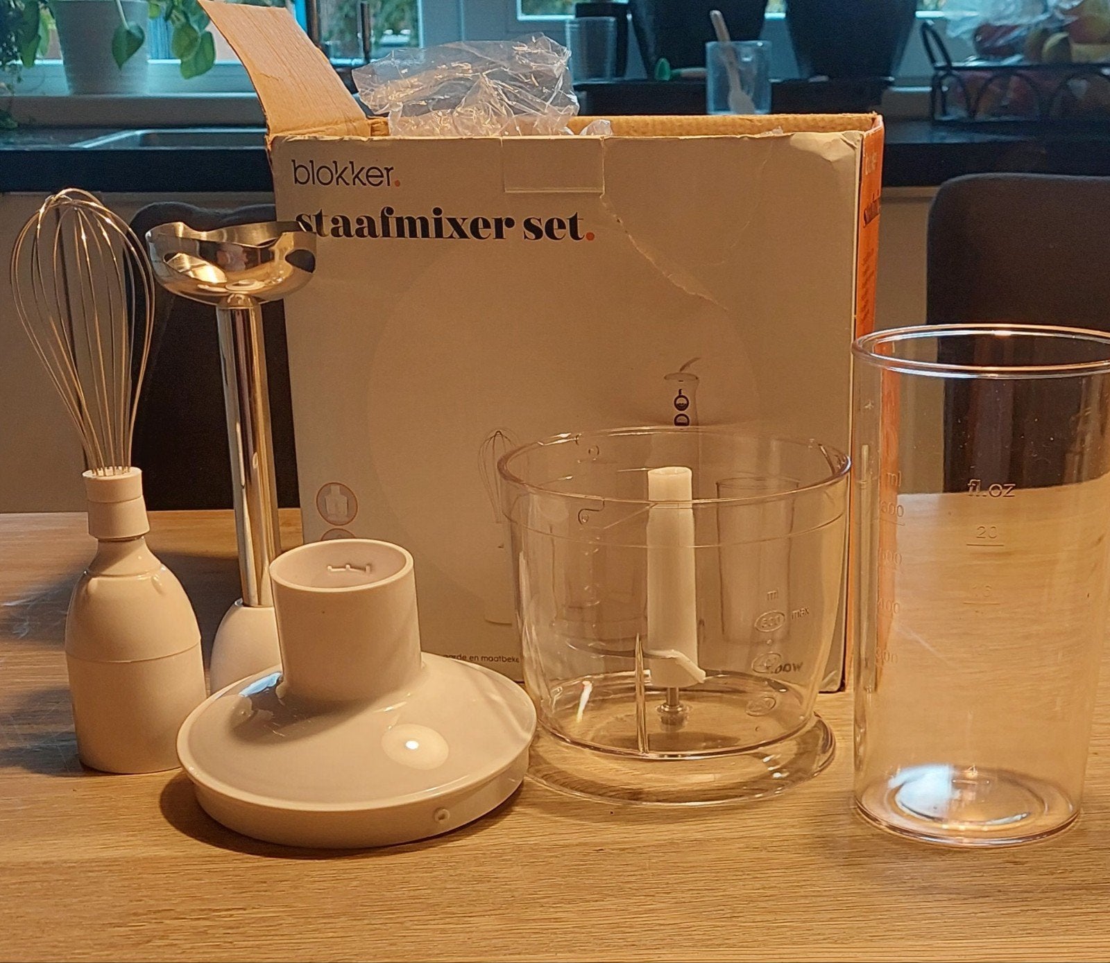 staafmixer set NIEUW, Witgoed en Apparatuur, Keukenmixers, Minder dan 1 liter, Ophalen of Verzenden, Nieuw, 3 snelheden of meer