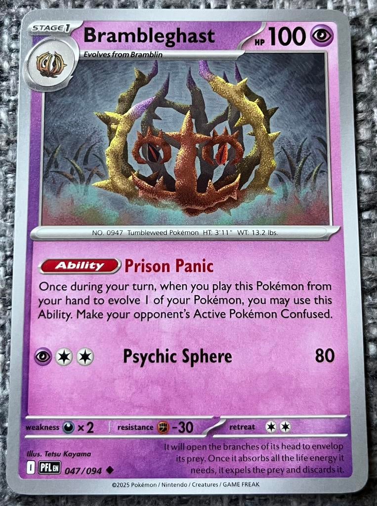 Pokémonkaart Brambleghast • Phantasmal Flames (047/094), Ophalen of Verzenden, Nieuw, Losse kaart