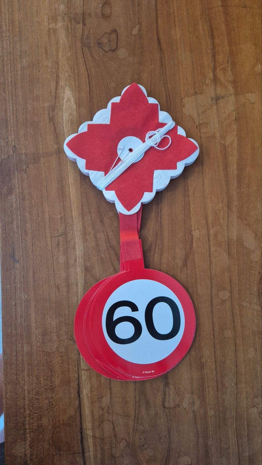 Slinger 60 jaar versiering ongeveer 2,5 meter, Hobby en Vrije tijd, Ophalen of Verzenden, Nieuw, Versiering, Abraham of Sarah