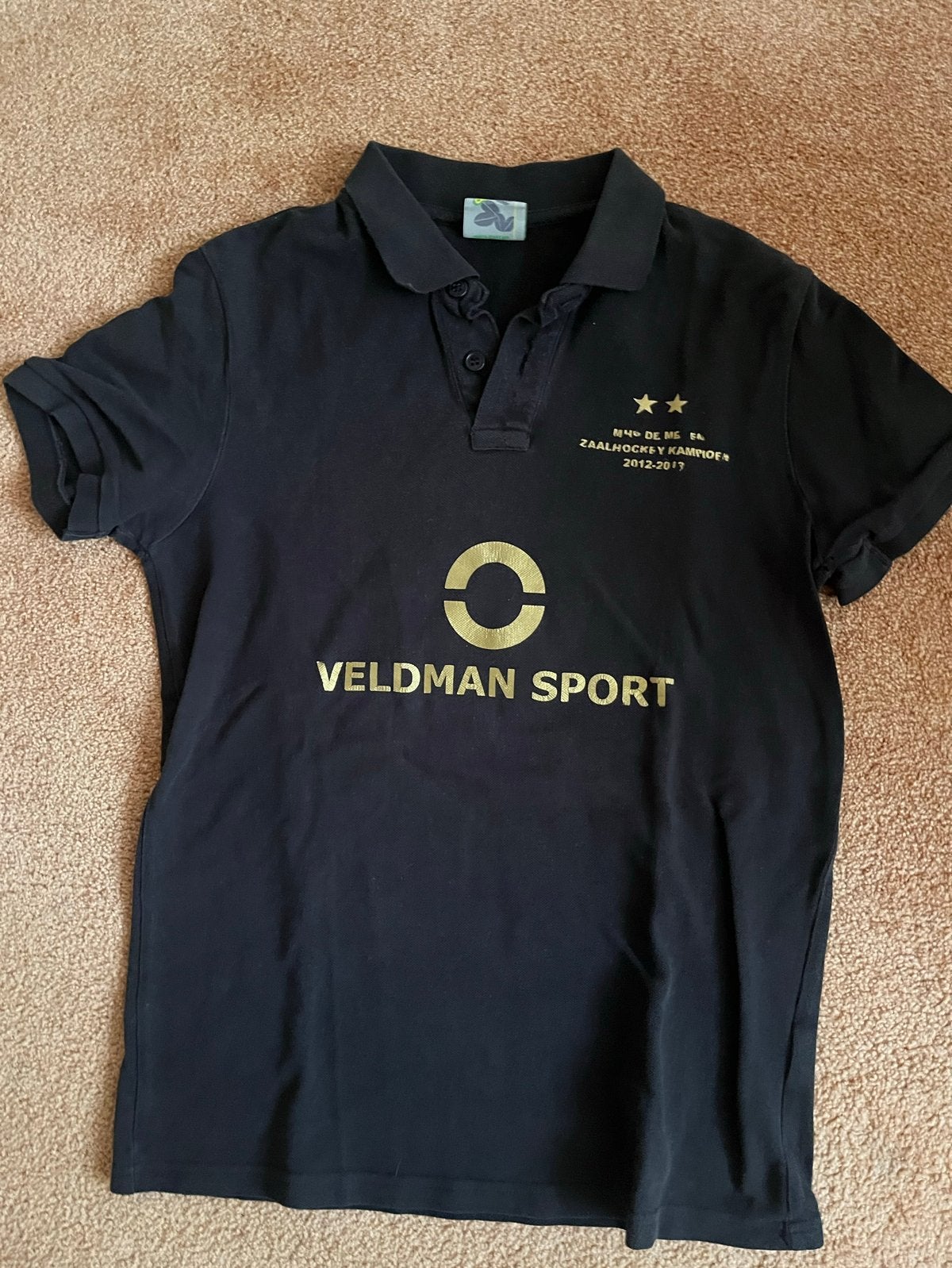 Zwart Veldman Sport Polo Harderwijk Maat S, Ophalen of Verzenden, Gedragen, Maat 46 (S) of kleiner, Zwart