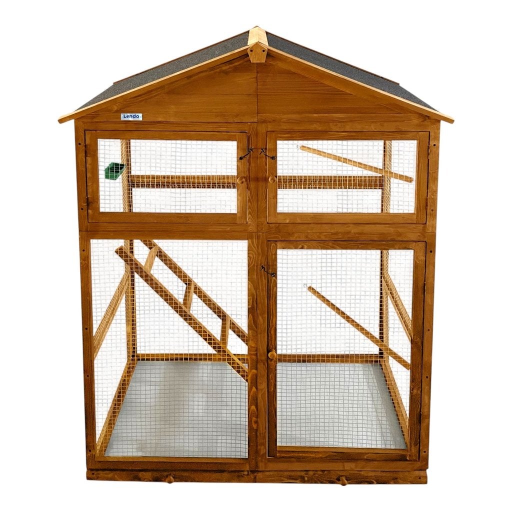 Volière | Vogelkooi | Vogelhok | 115x58x164cm | Bruin | Hout, Vogelkooi, Info@lendo-online.eu, Hout, Nieuw