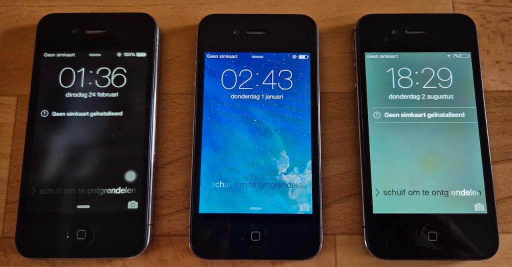 2 stuks Iphone 4 en 1 Iphone 4s., Telecommunicatie, Mobiele telefoons | Apple iPhone, Niet werkend, Zonder abonnement, Zonder simlock