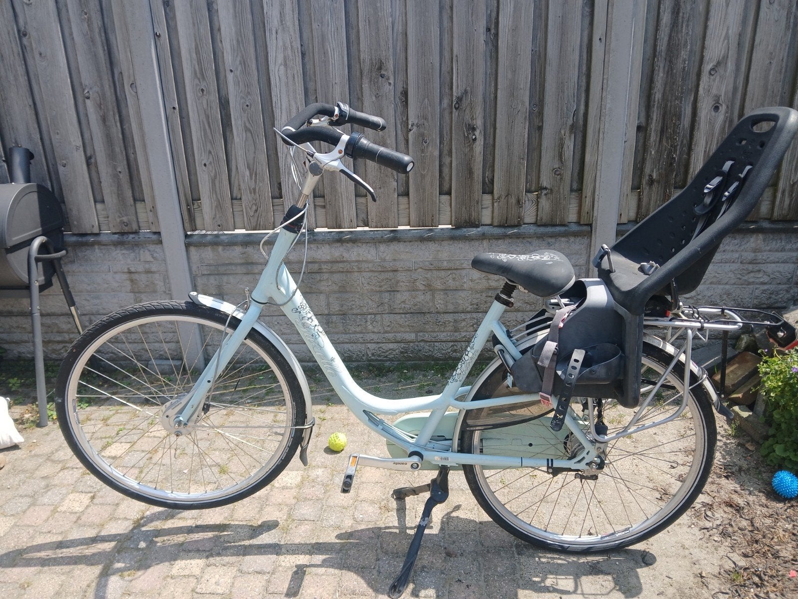 Mama fiets met achterzitje, Ophalen, Gebruikt, Overige merken