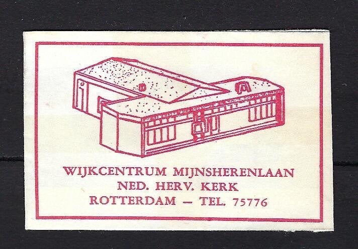 405 Rotterdam wijkcentrum Mijnsherenlaan Ned. Herv. Kerk, Ophalen of Verzenden, Nederland