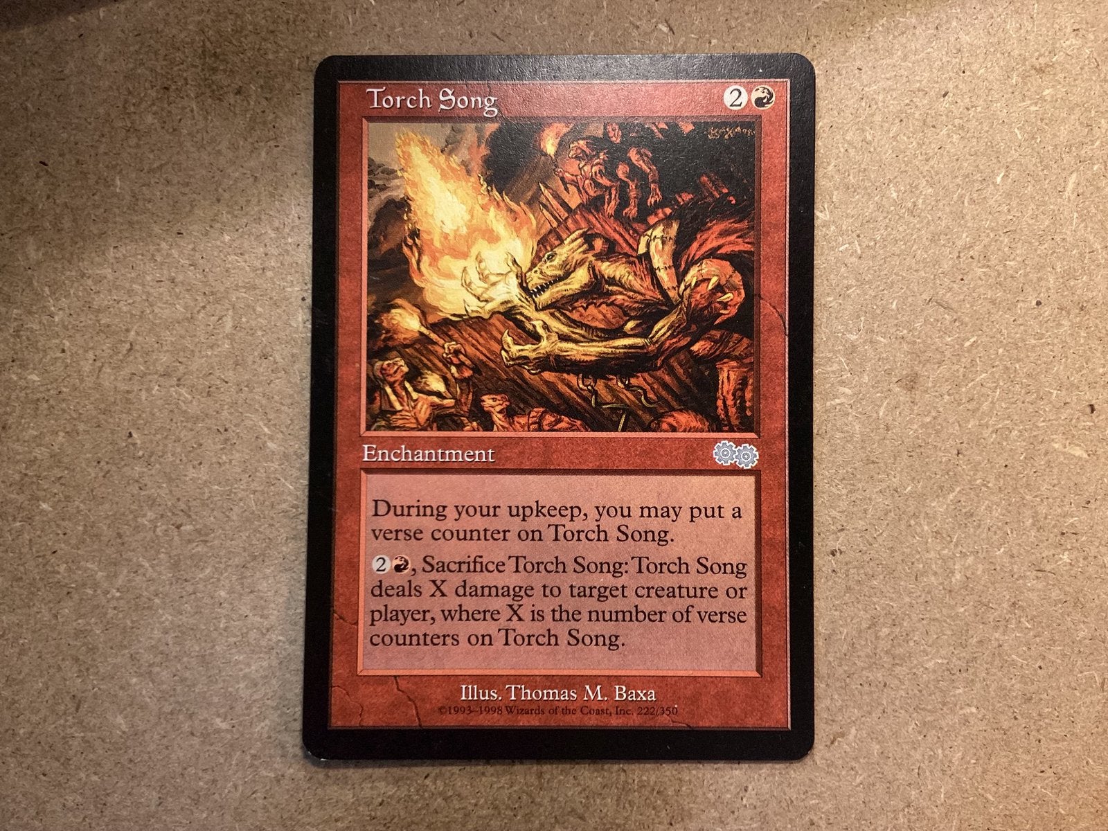 1x Torch Song [222/350] (Near Mint), Ophalen of Verzenden, Zo goed als nieuw, Losse kaart