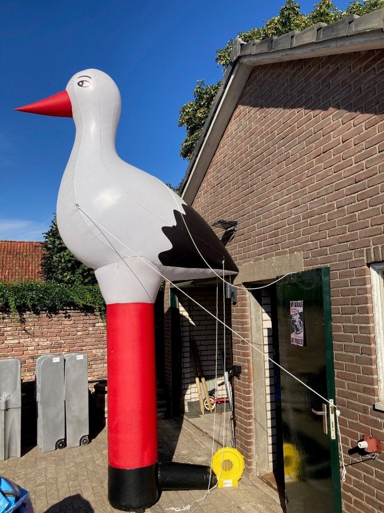 Opblaasbare Ooievaar, Opblaasbare Baby, Geboorte, Oldenzaal, Ophalen, Gebruikt, Geboorte of Huwelijk