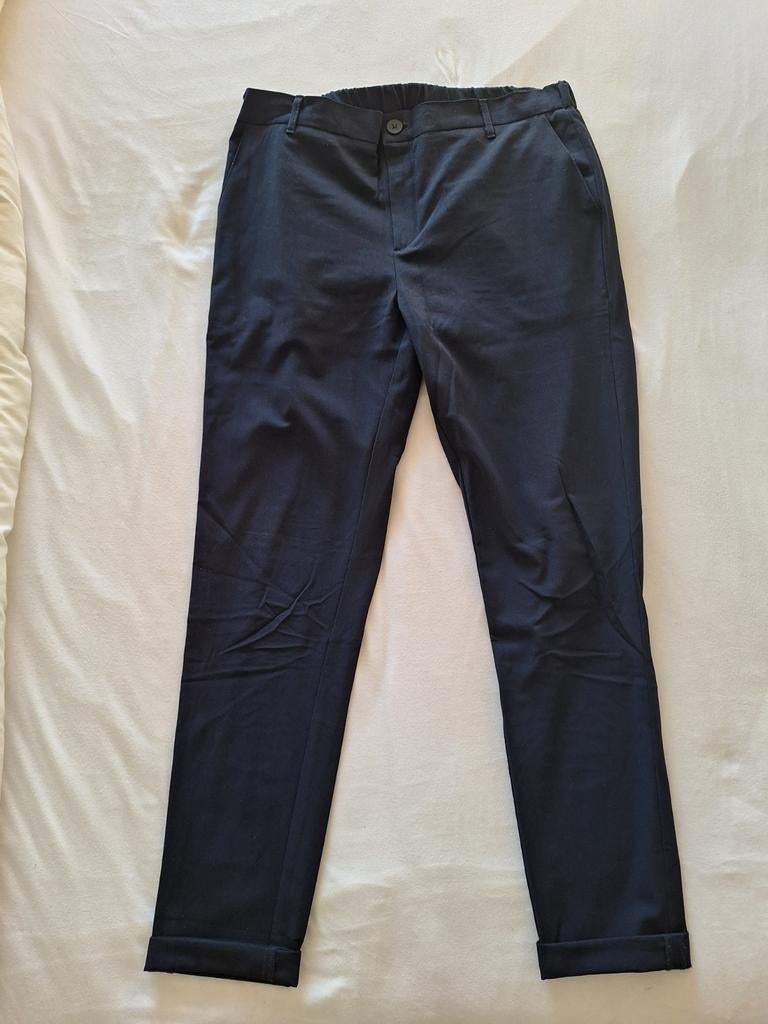 Leuke donkerblauwe chino, Kleding | Heren, Broeken en Pantalons, Blauw, Maat 56/58 (XL), Ophalen of Verzenden, Zo goed als nieuw