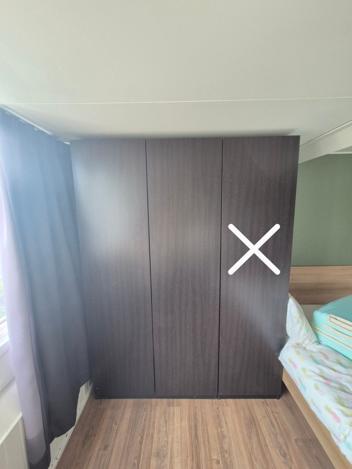 IKEA PAX Kast - 201x100x60 cm met planken en hanggedeelte, Ophalen, Gebruikt, 200 cm of meer, Met plank(en)