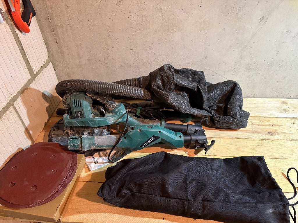 Vonroc wand- en plafondschuurmachine, Ophalen of Verzenden, Gebruikt, 600 tot 1200 watt, Overige typen