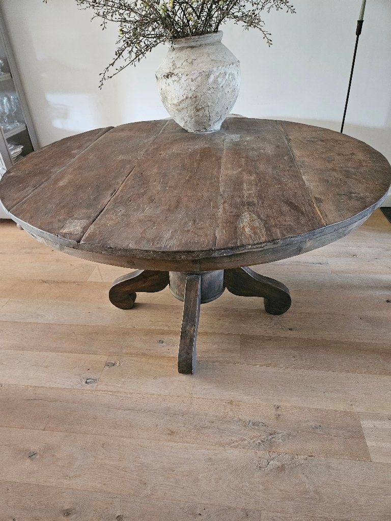 Hoffz ronde eettafel, Huis en Inrichting, Ophalen, Rond, Zo goed als nieuw, Vier personen