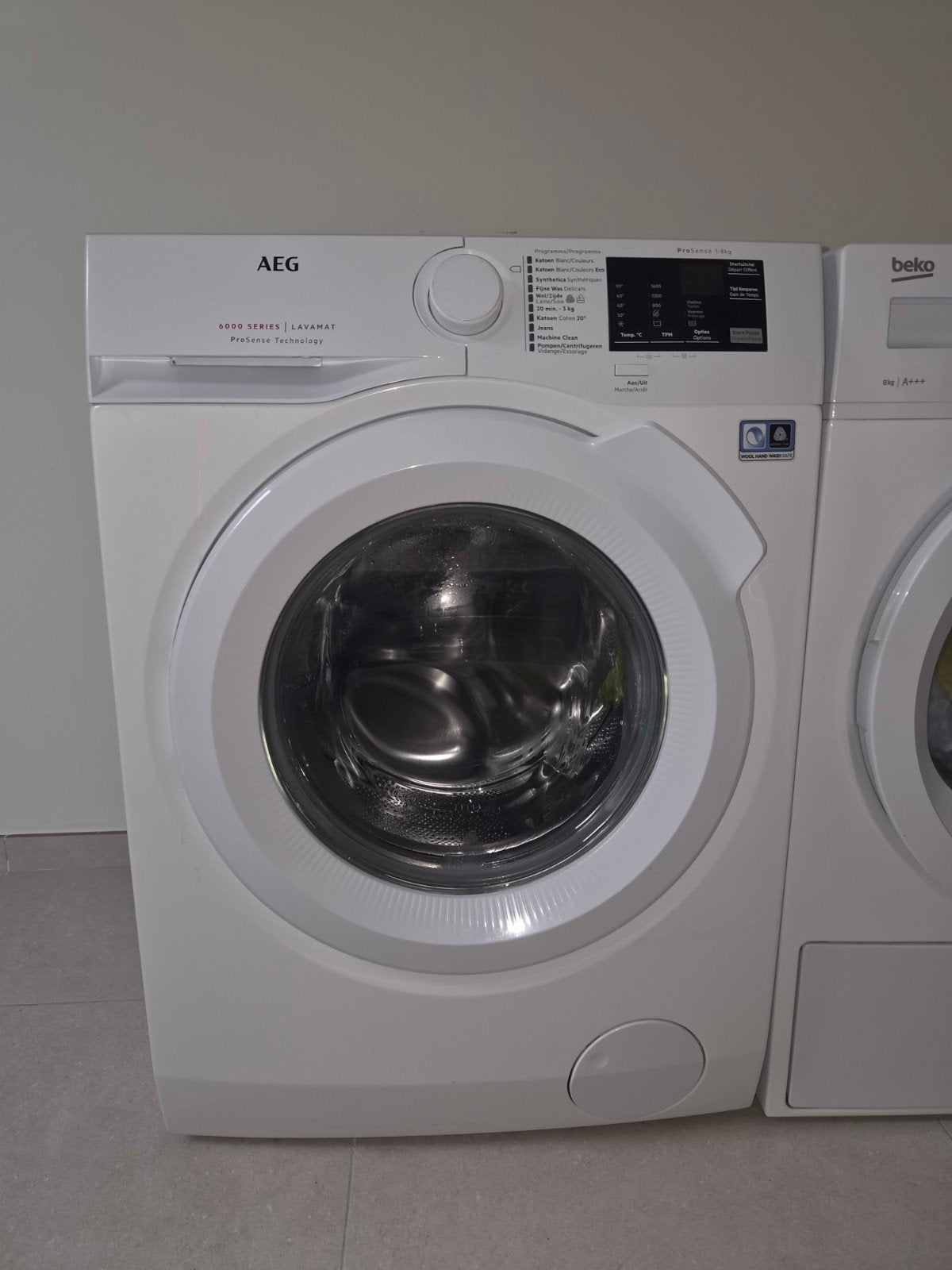 AEG Wasmachine zeer goede staat, Ophalen, 8 tot 10 kg, Voorlader, Wolwasprogramma