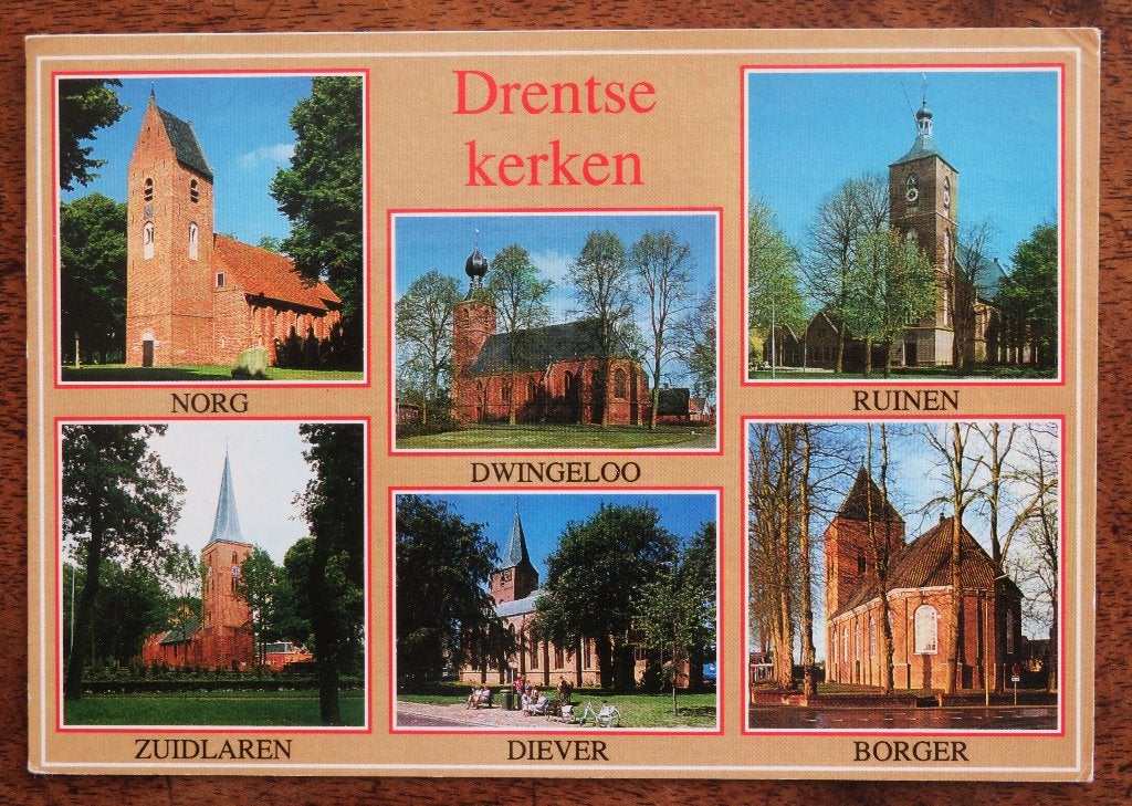 Drenthe: Drentse Kerken Zesluik ( 6 kerken in Drenthe ), Ophalen of Verzenden, Voor 1920, Noord-Brabant