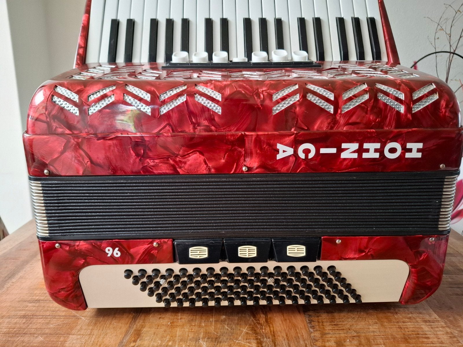 Hohnica 96 basser 3korig in prijs verlaagd, Muziek en Instrumenten, Accordeons, Ophalen, Zo goed als nieuw, 96-bas, Hohner
