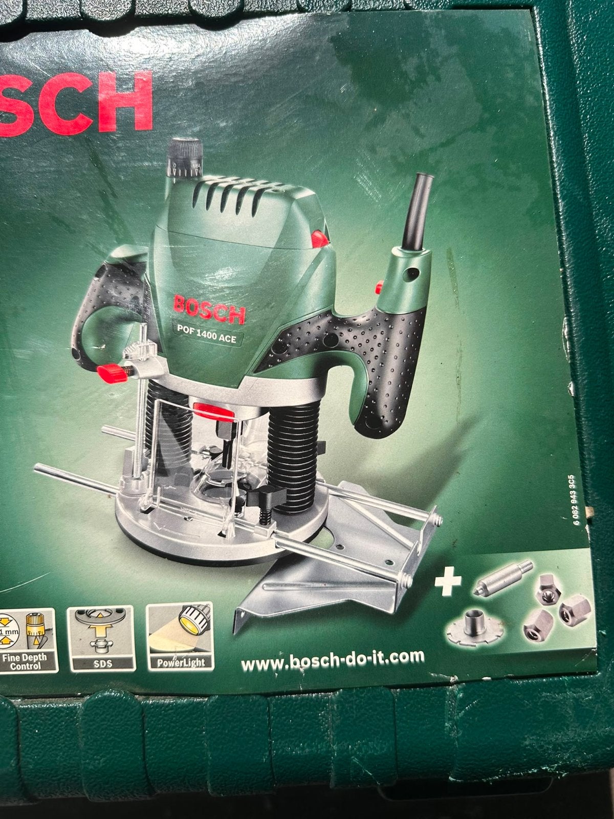 Bosch Bovenfrees POF 1400 ACE met freesjes en handleiding, Ophalen of Verzenden, Zo goed als nieuw, Elektrisch, Bovenfrees