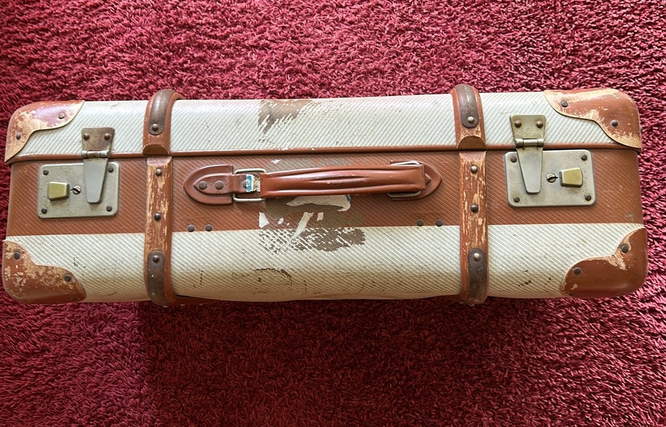 Vintage koffer, Sieraden, Tassen en Uiterlijk, Ophalen of Verzenden, Gebruikt, Leer