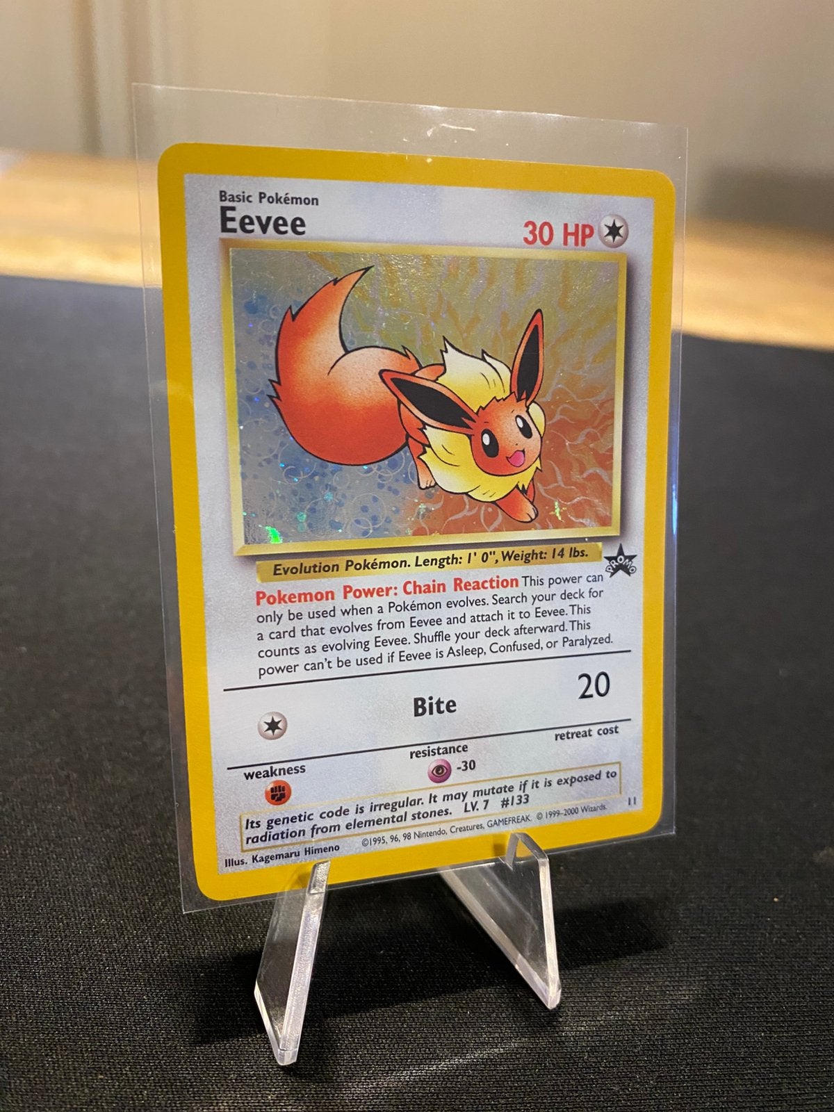 Pokemon Eevee WP 11 black star promo, Ophalen of Verzenden, Zo goed als nieuw