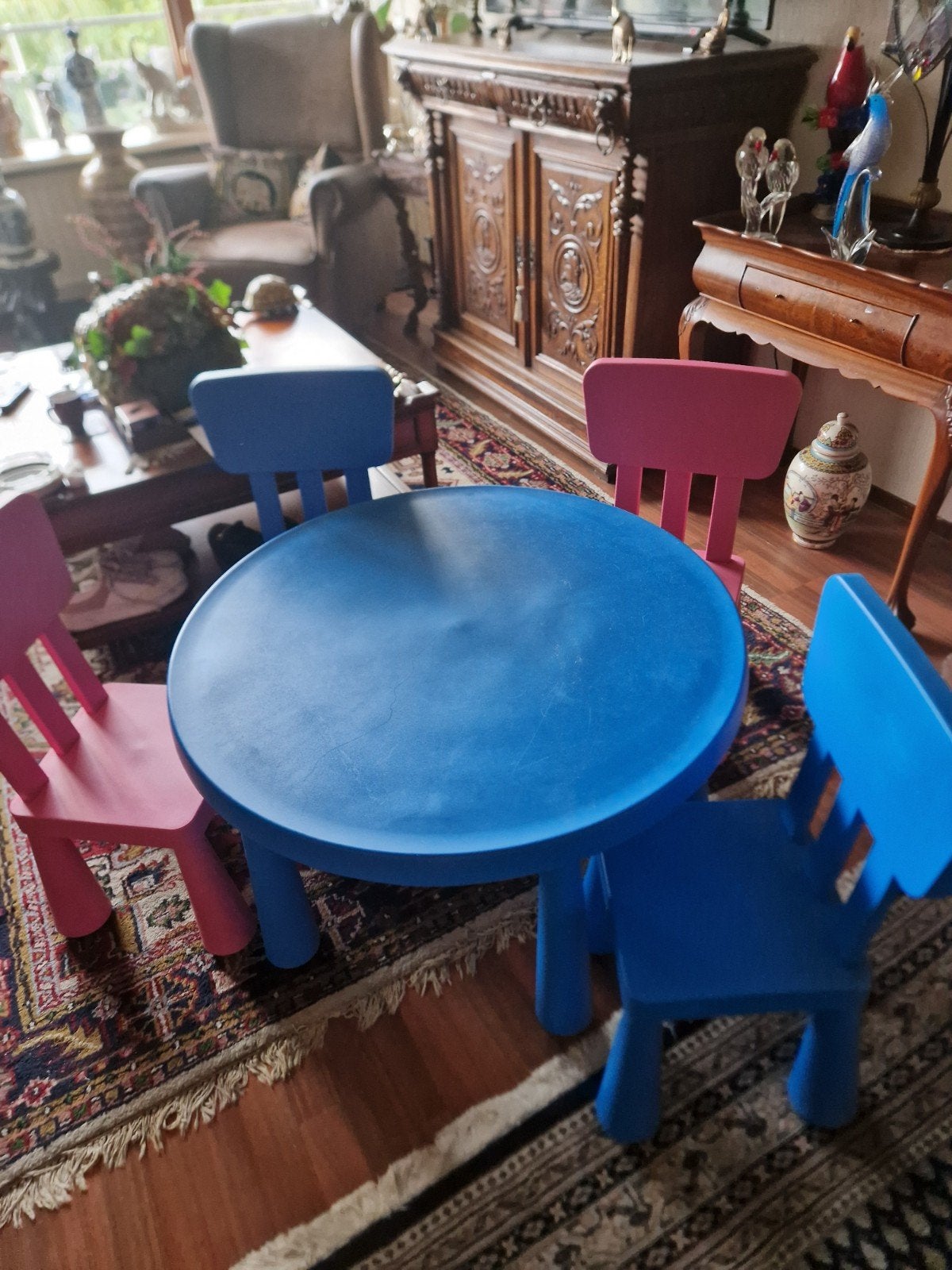 kinderset van ikea (mammoet), Ophalen, Zo goed als nieuw, Tafel(s) en Stoel(en)